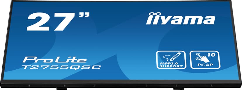 iiyama ProLite T2755QSC-B1 27" IPS WQHD PCAP USB Svart 27" 2560 × 1440pixels IPS 16:9 75Hz