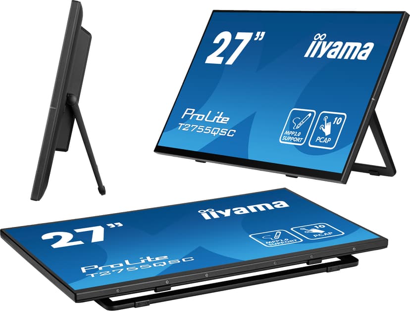 iiyama ProLite T2755QSC-B1 27" IPS WQHD PCAP USB Black 27" 2560 × 1440pixels IPS 16:9 75Hz