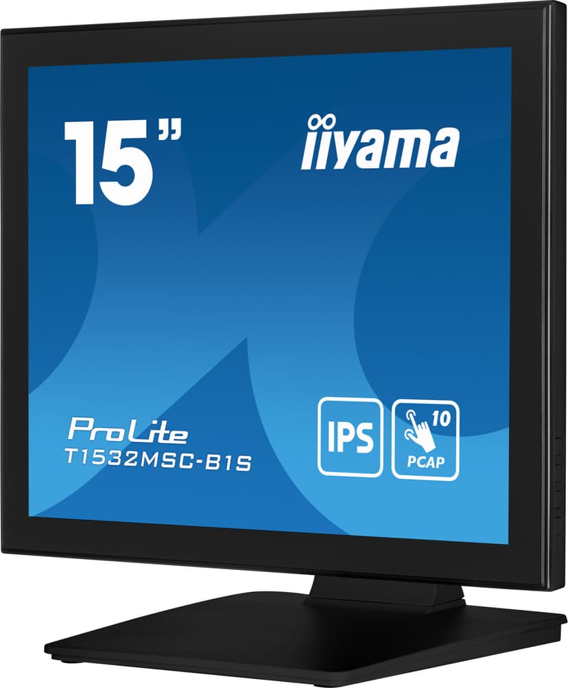 iiyama ProLite T1532MSC-B1S PC-skjerm 38,1 cm (15") 1024 x 768 piksler XGA LCD Berøringsskjerm Svart 15" 1024 × 768pixels TN 4:3
