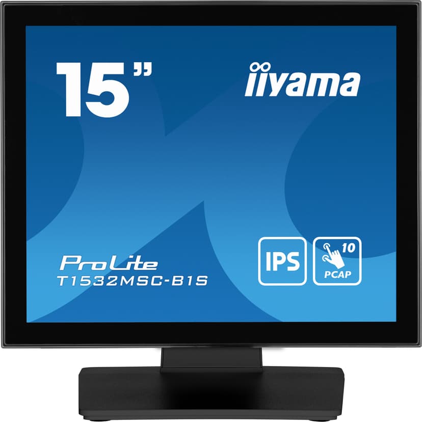 iiyama ProLite T1532MSC-B1S tietokoneen litteä näyttö 38,1 cm (15") 1024 x 768 pikseliä XGA LCD Kosketusnäyttö Musta 15" 1024 × 768pixels TN 4:3