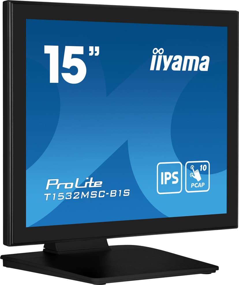 iiyama ProLite T1532MSC-B1S PC-skjerm 38,1 cm (15") 1024 x 768 piksler XGA LCD Berøringsskjerm Svart 15" 1024 × 768pixels TN 4:3