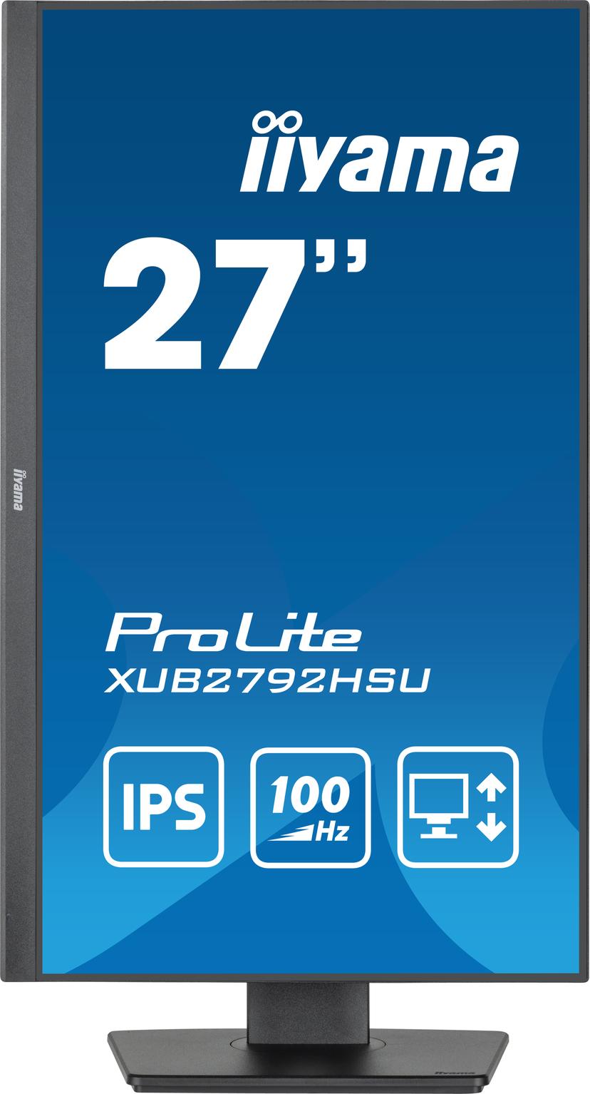 iiyama XUB2792HSU-B6 computer monitor 68,6 cm (27") 1920 x 1080 Pixels Full HD LED Zwart 27" 1920 × 1080pixels IPS 16:9 100Hz