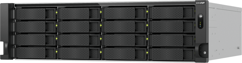 QNAP TS-H1677AXU-RP Lagringsserver Rack (3U) AMD Ryzen™ 7 7745 32 GB DDR5 0 TB QNAP QTS Svart, Grå