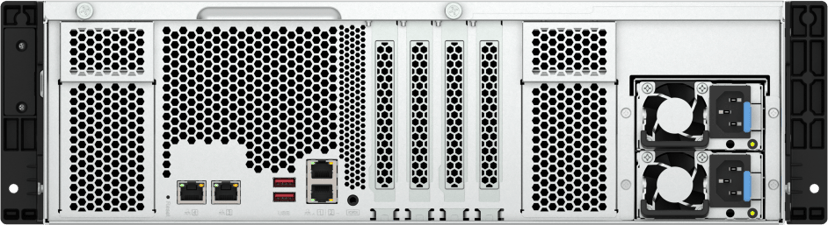 QNAP TS-H1677AXU-RP Lagringsserver Rack (3U) AMD Ryzen™ 7 7745 32 GB DDR5 0 TB QNAP QTS Svart, Grå