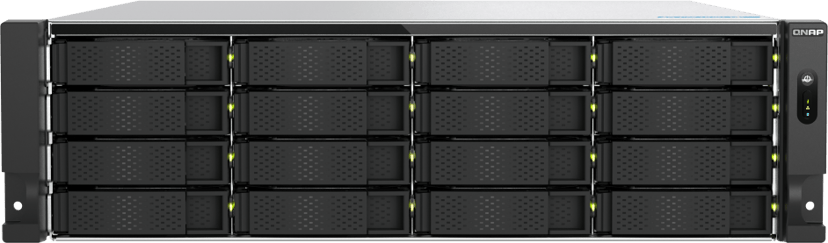 QNAP TS-H1677AXU-RP Tallennuspalvelin Teline ( 3U ) AMD Ryzen™ 7 7745 32 GB DDR5 0 TB QNAP QTS musta, Harmaa