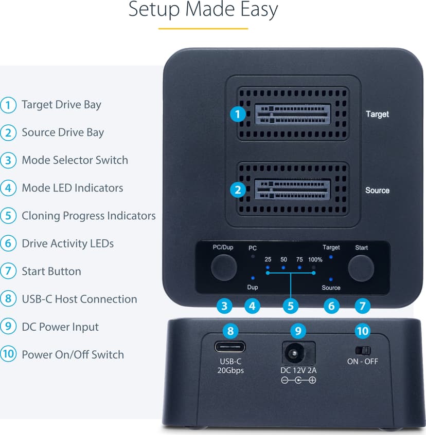 Startech 1:1 M.2 Standalone M.2 NVME SSD Cloner/Copier/Dupliocator