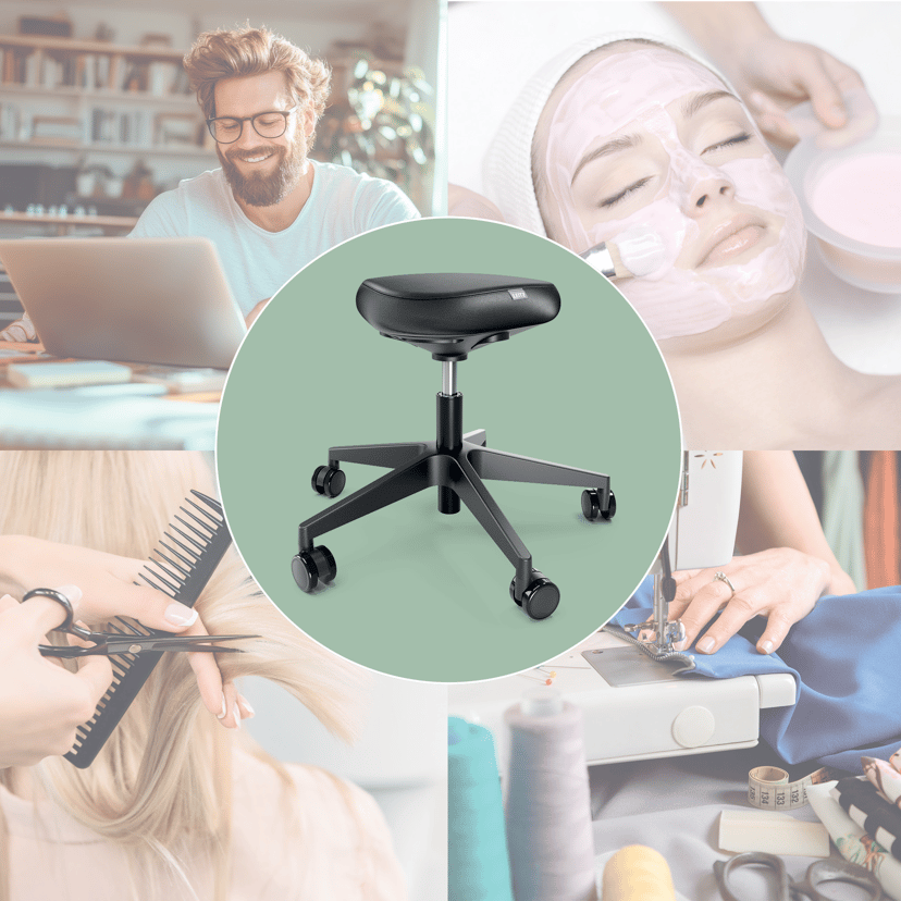 Leitz Ergo arbeidskrakk med hjul og komfortsete