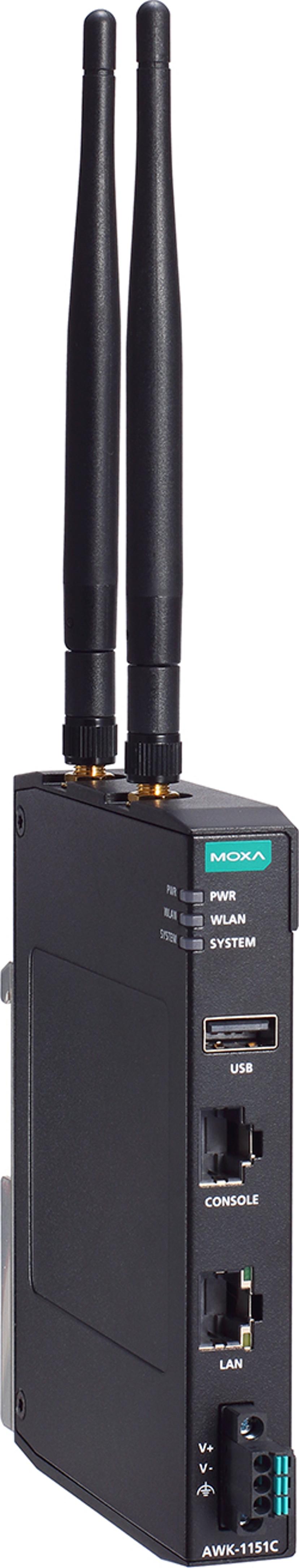 Moxa AWK-1151C-US draadloos toegangspunt (WAP) 400 Mbit/s Zwart