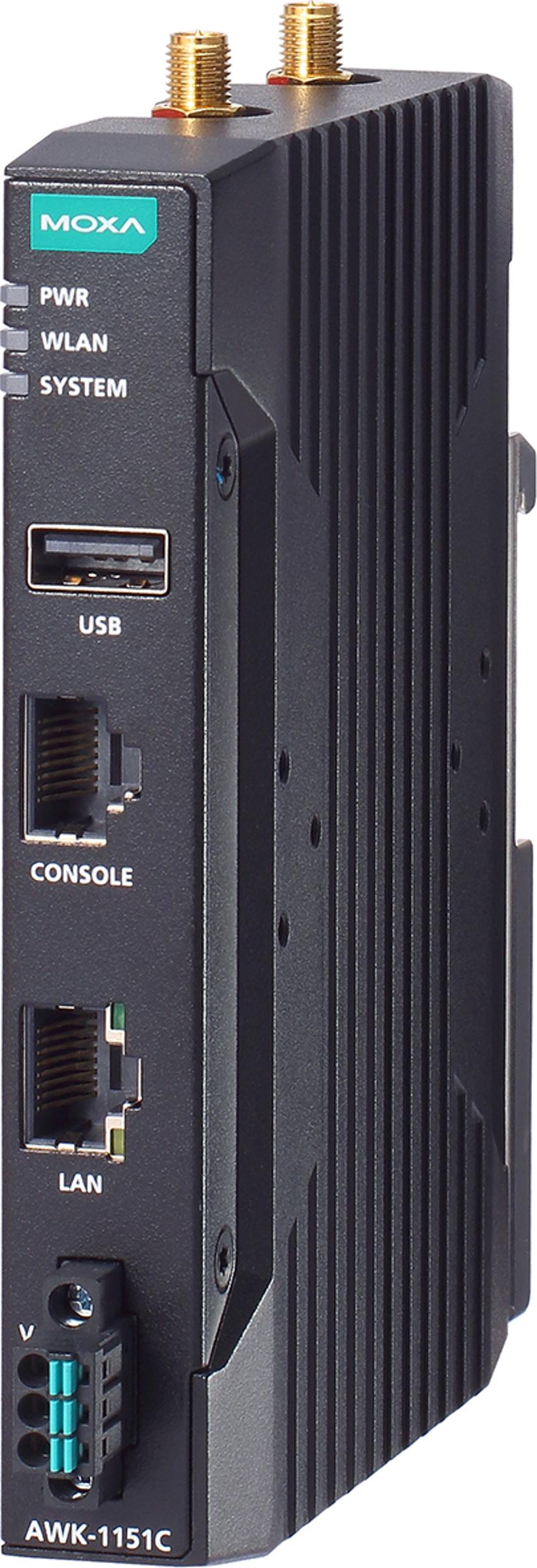 Moxa AWK-1151C-US draadloos toegangspunt (WAP) 400 Mbit/s Zwart