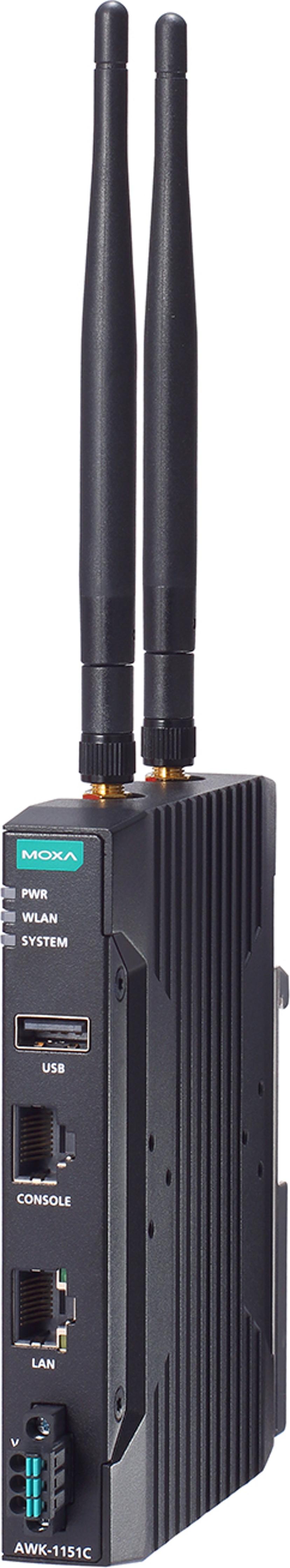 Moxa AWK-1151C-US draadloos toegangspunt (WAP) 400 Mbit/s Zwart