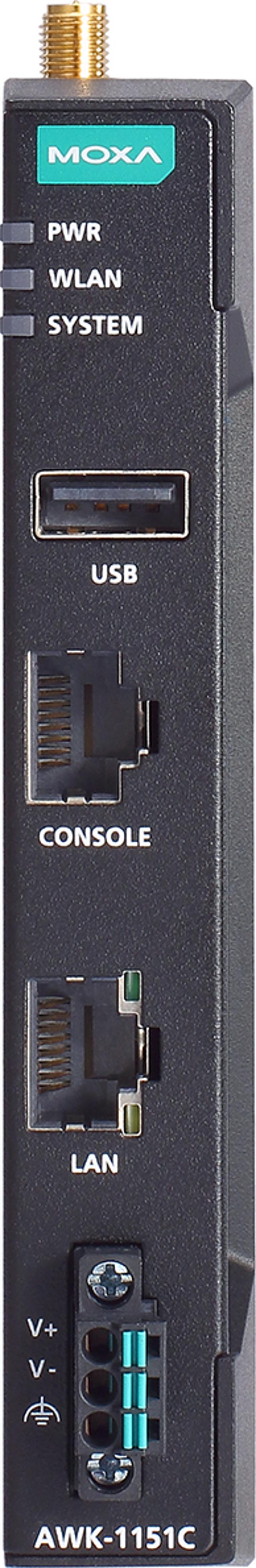 Moxa AWK-1151C-US draadloos toegangspunt (WAP) 400 Mbit/s Zwart