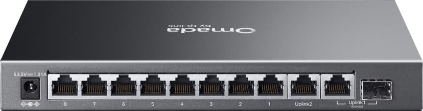 TP-Link Omada ES210GP nätverksswitchar hanterad L2 Gigabit Ethernet (10/100/1000) Strömförsörjning via Ethernet (PoE) stöd DIN rail Svart