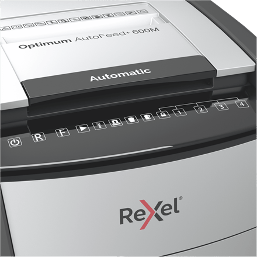 Rexel Optimum AutoFeed+ 600M Automatisk Dokumentförstörare Mikroskärning