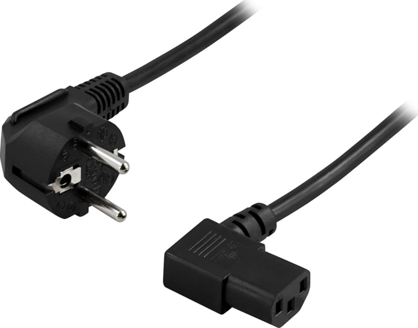 Deltaco DEL-109B-20 strømkabel Sort 0,2 m CEE7/7 IEC C13 0.2m CEE7/7 C13 Svart
