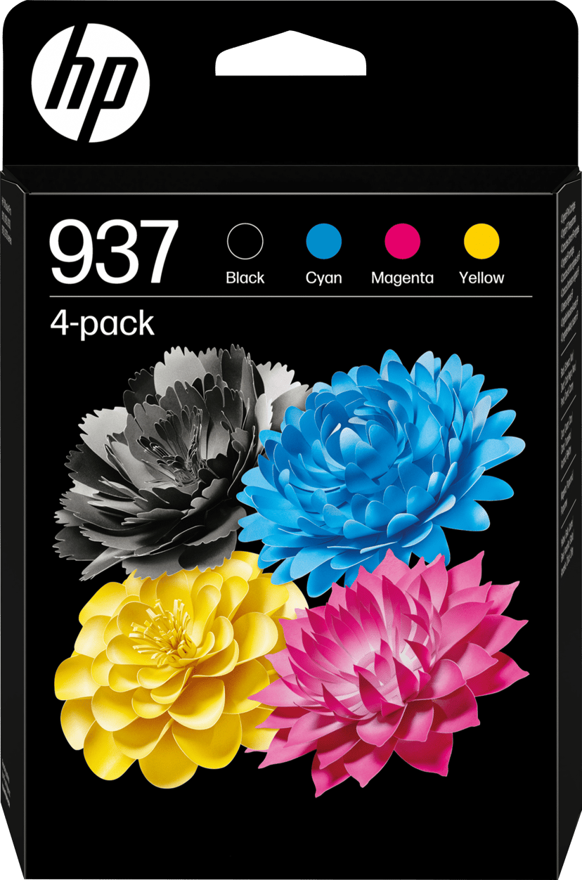 937e 937XL Cartridges With Chip Compatible With HP 937 Printer Cartridges Multipack 937e For HP OfficeJet 9120b 9110b 9130b 9117b 9720b 9720 9730 Printer Cartridges (1 Black, 1 Cyan, 1 Magenta, 1 - View #7