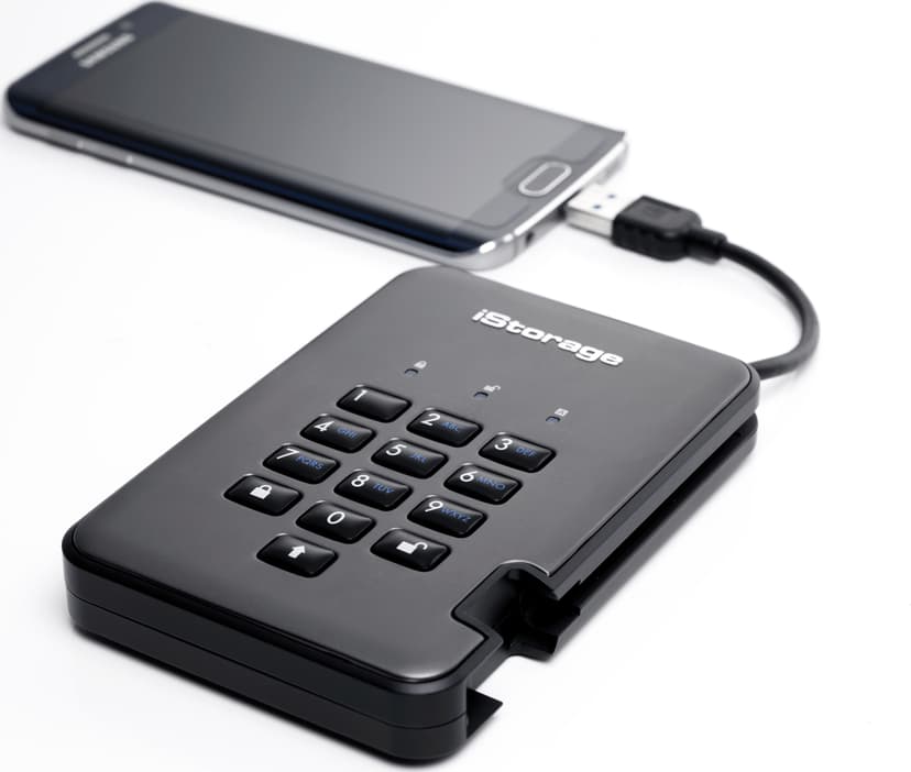 Istorage ISDAP2256SSD16000CG 16 TB USB A-tyyppi 3.2 Gen 1 (3.1 Gen 1) musta USB-A Musta