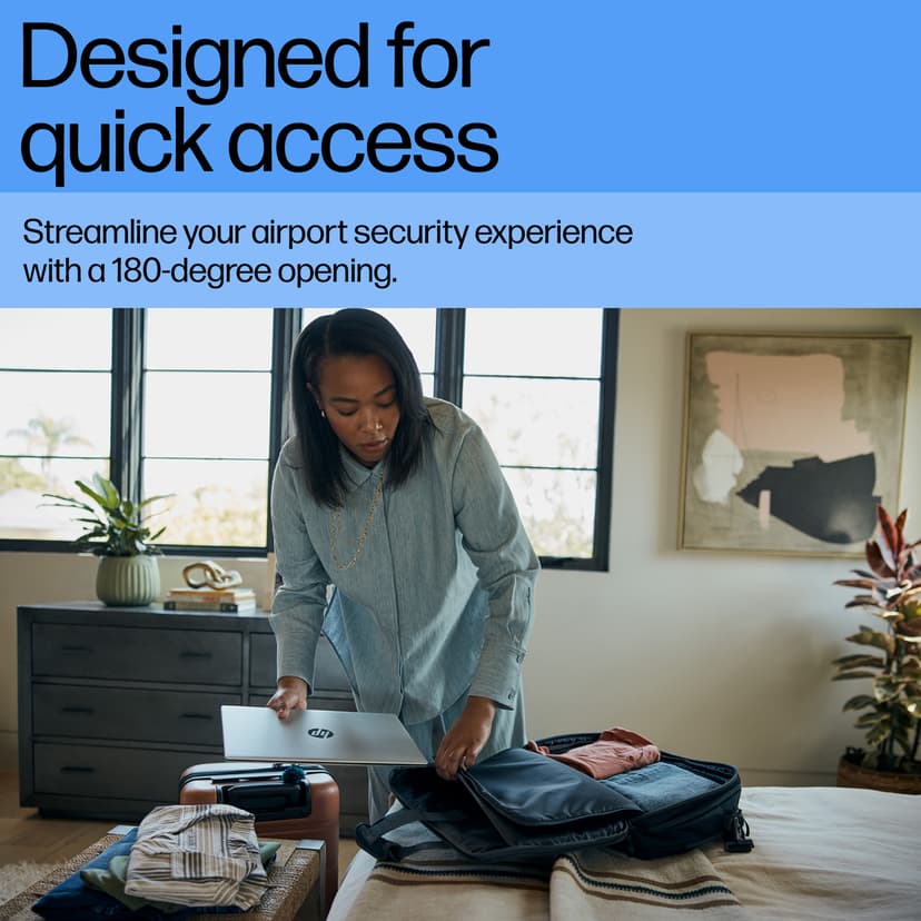 HP Travel Plus -läppärilaukku 16" 16.1" Polyesteri Grafiitti, Sininen