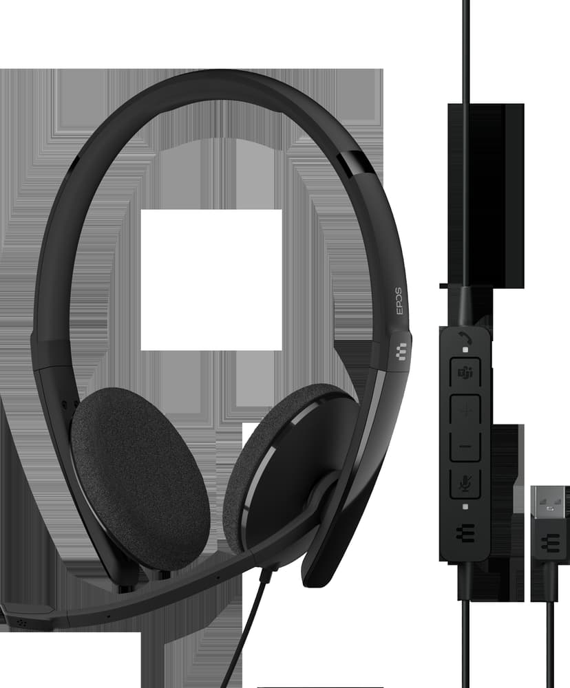 EPOS ADAPT 160T II Stereo USB-A Microsoft Teams Musta