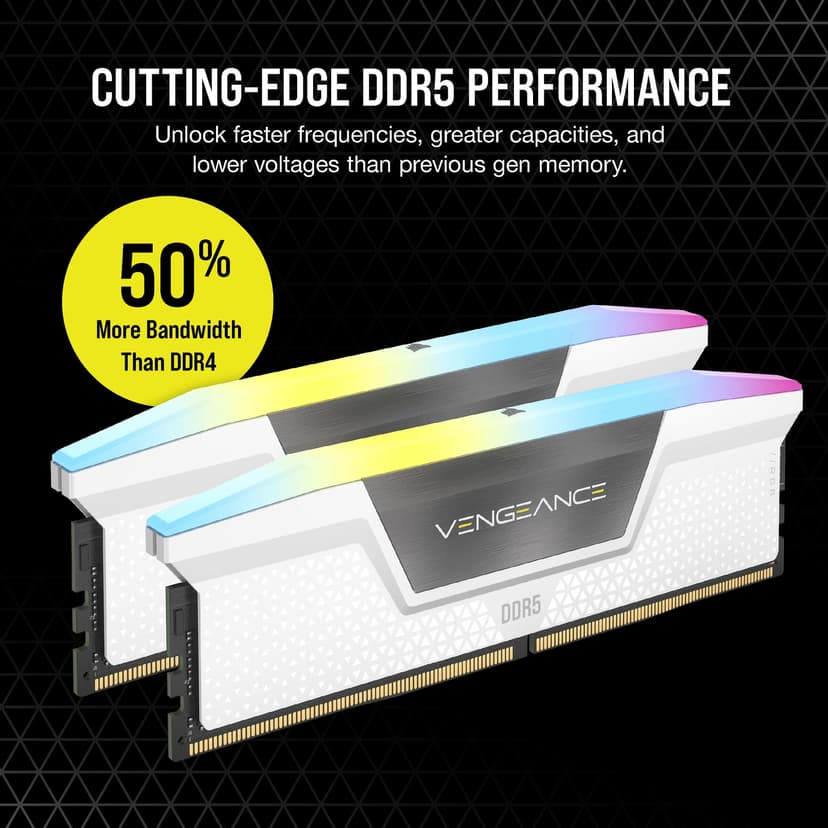 Corsair Vengeance RGB EXPO/XMP - (Löytötuote luokka 1) 32GB 6000MHz DDR5 288-pin DIMM
