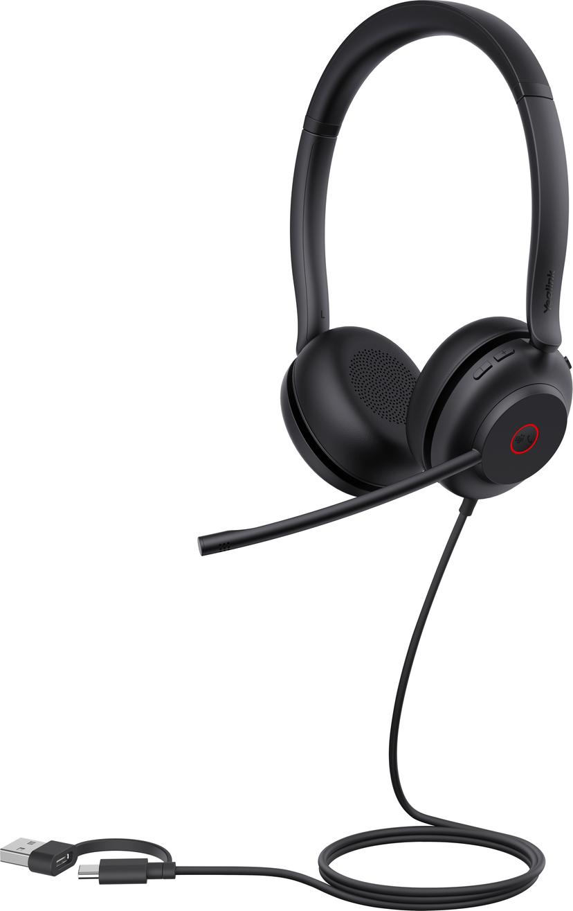 Yealink UH35 Stereo USB-A, USB-C Microsoft Teams Musta