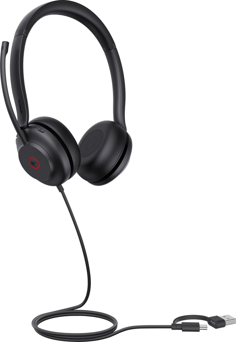 Yealink UH35 Stereo USB-A, USB-C Microsoft Teams Musta