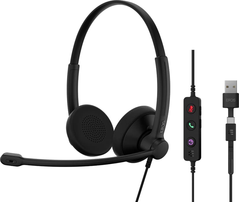 EPOS IMPACT 100 Stereo USB-A, USB-C Microsoft Teams Svart