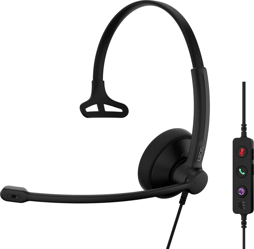 EPOS IMPACT 100 Mono USB-A, USB-C Microsoft Teams Musta