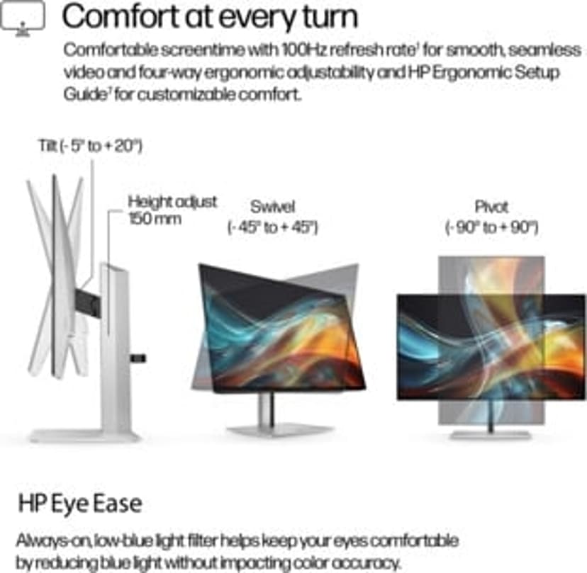 HP 724pn Series 7 Pro - (Fyndvara klass 2) 24" 1920 × 1200pixels IPS 16:10 100Hz