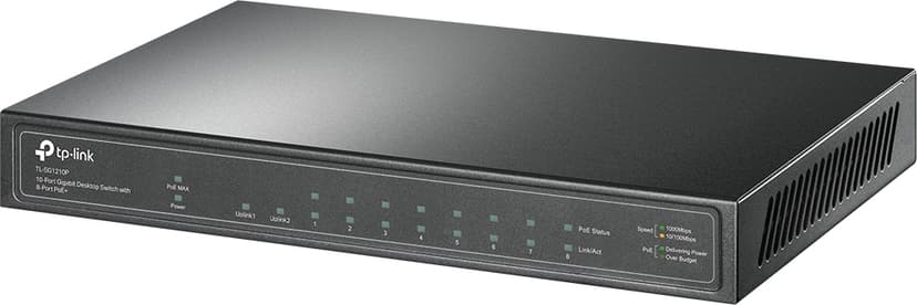 TP-Link TL-SG1210P nettverkssvitsj Uhåndtert Gigabit Ethernet (10/100/1000) Strøm over Ethernet (PoE) Grå