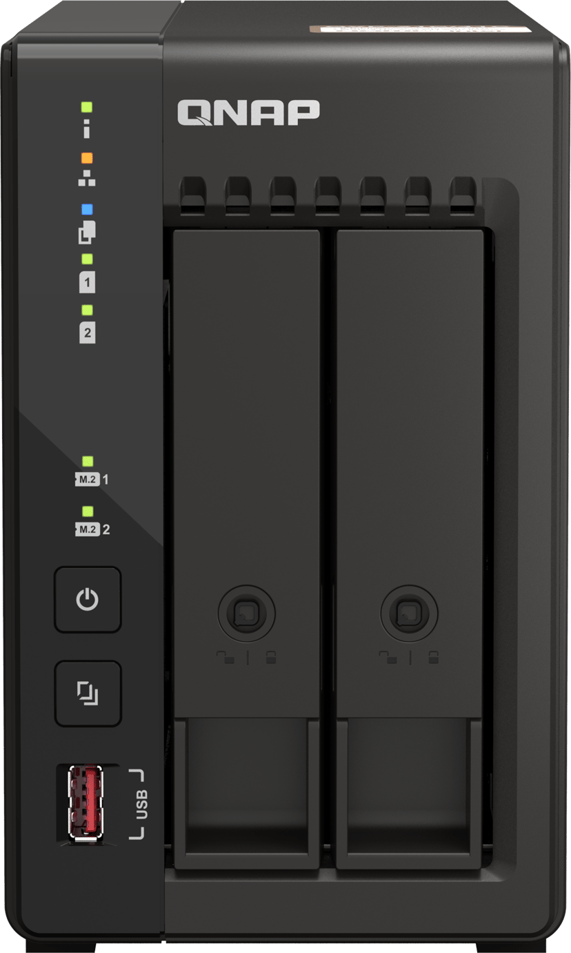 QNAP QVP-21C data-opslag-server Opslagserver Tower Intel® Celeron® J6412 8 GB DDR4 0 TB QVR Pro Zwart