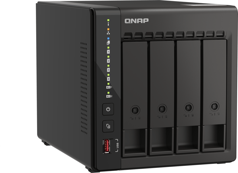QNAP QVP-41C data-opslag-server NAS Tower Intel® Celeron® J6412 8 GB DDR4 0 TB Zwart