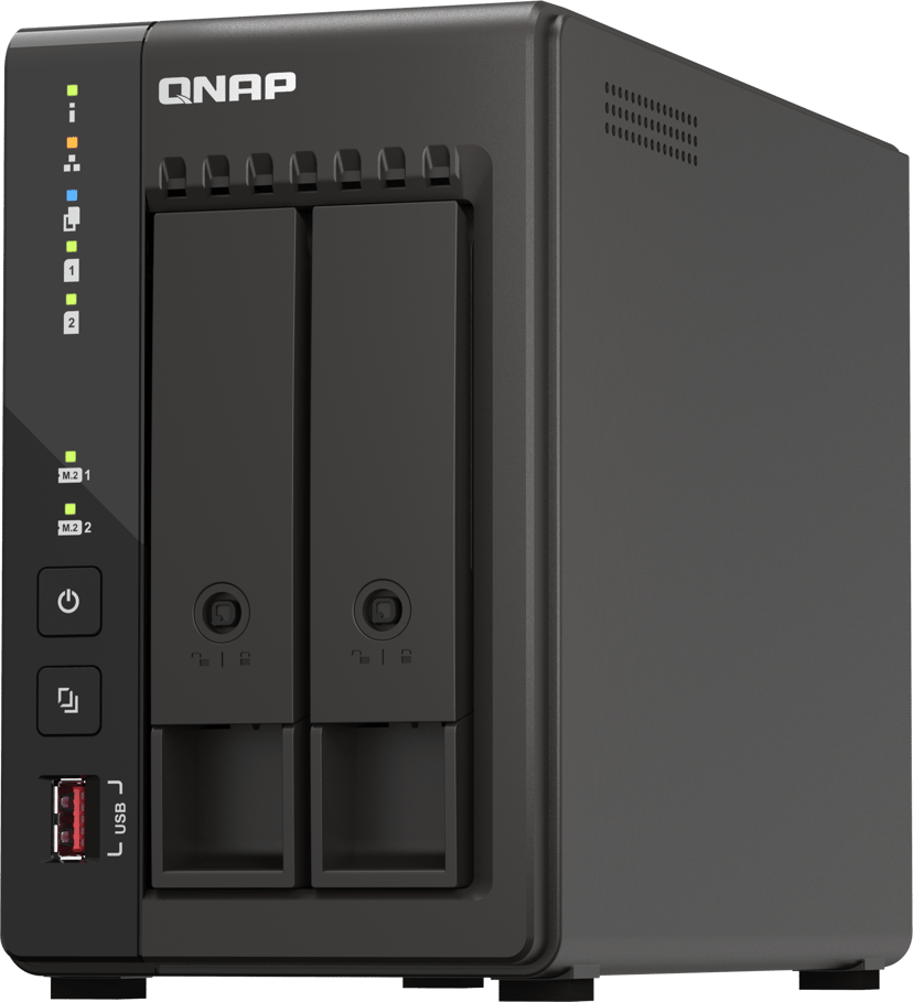 QNAP QVP-21C data-opslag-server Opslagserver Tower Intel® Celeron® J6412 8 GB DDR4 0 TB QVR Pro Zwart