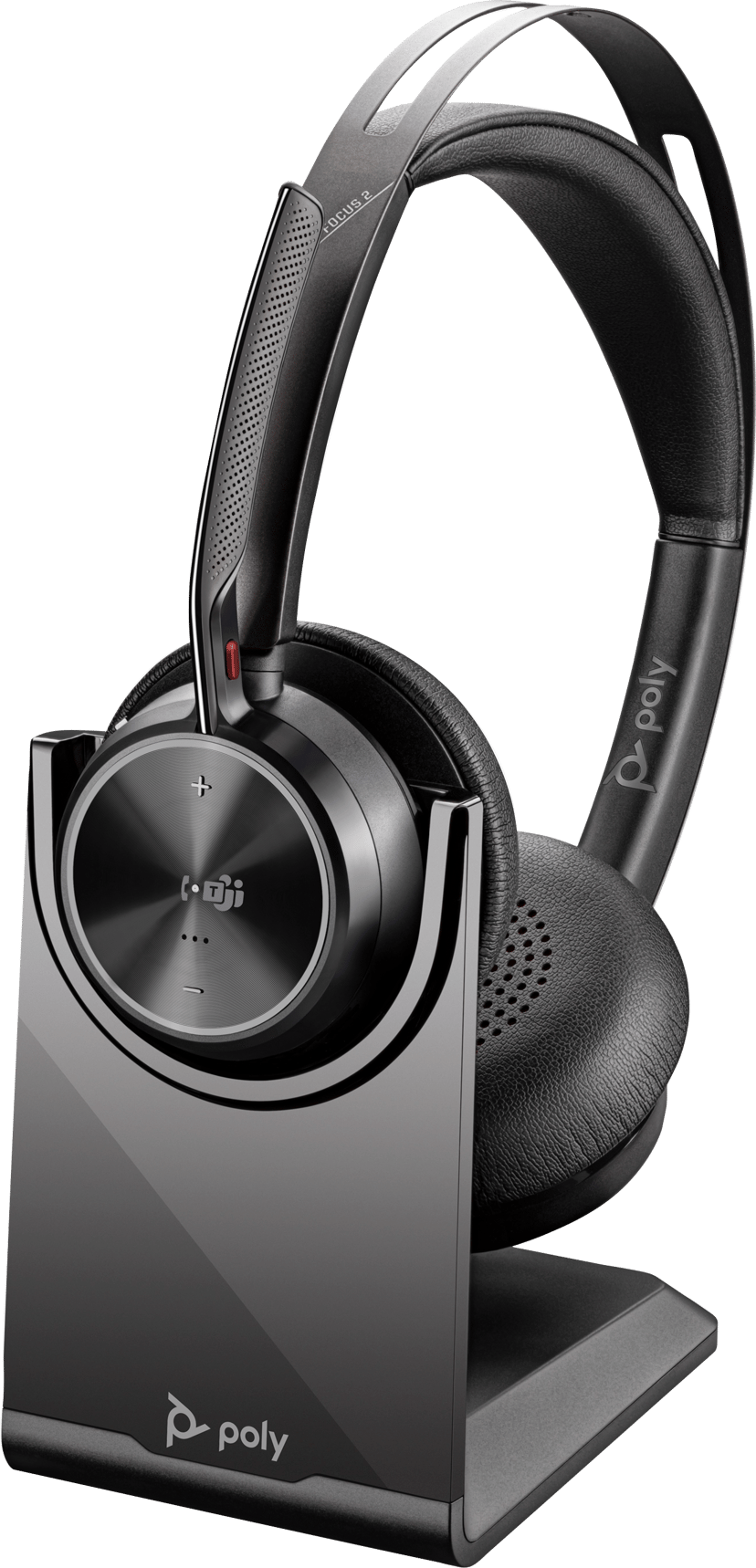 HP Poly Voyager Focus 2 ja latausteline Stereo Micro USB Microsoft Teams Musta