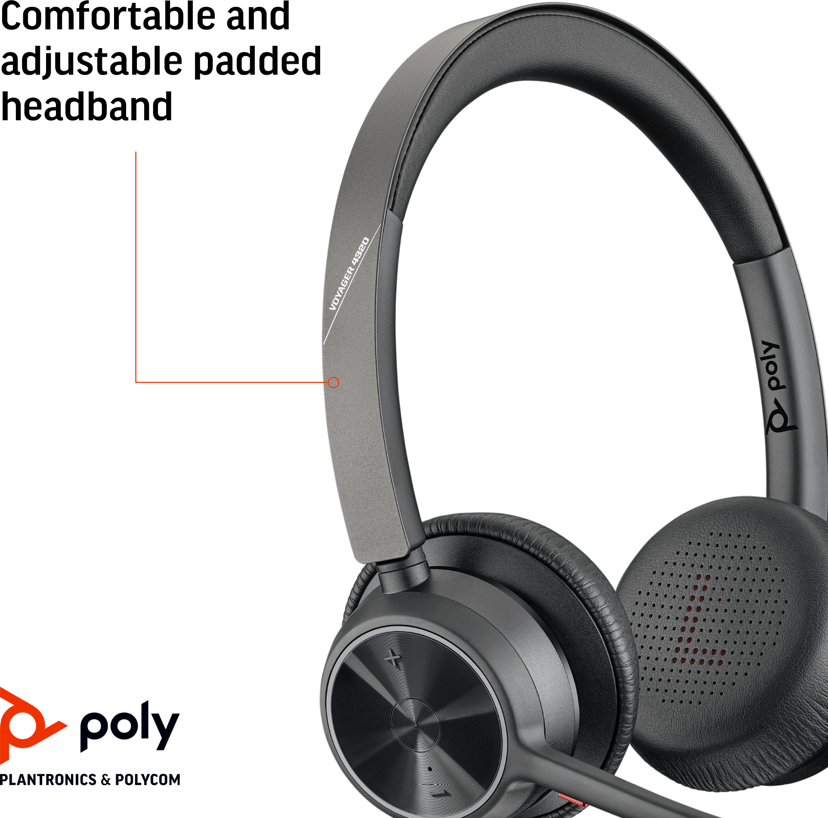 HP Poly Voyager 4320 Stereo UC Svart