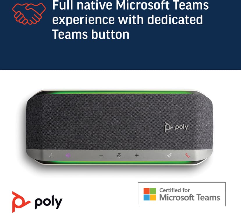 HP Poly Sync 40+ Microsoft Teams Certified USB-A USB-C Speakerphone +BT700 USB-A Adapter