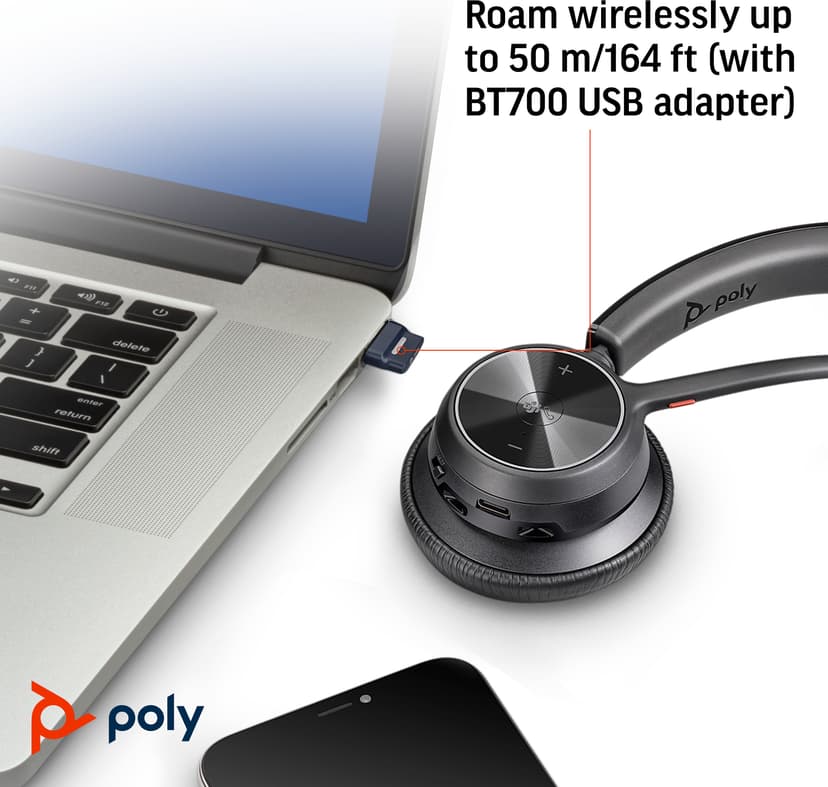 HP Poly Voyager 4310M Mono USB-C Microsoft Teams Svart