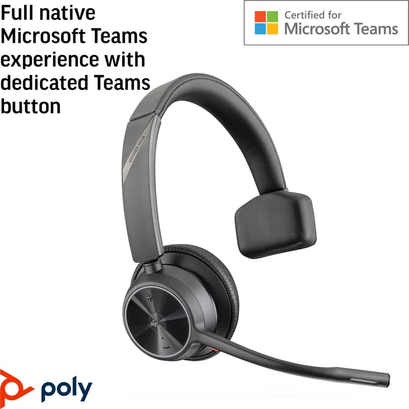 HP Poly Voyager 4310M Mono USB-C Microsoft Teams Svart