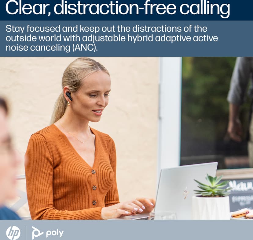 HP Poly Voyager Free 60 Stereo USB-A UC Svart