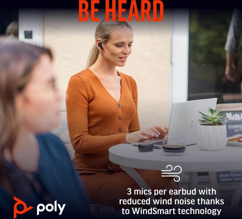 HP Poly Voyager Free 60+ USB-C UC Musta