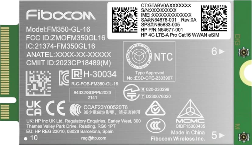 HP 4G LTE-Advanced Pro WWAN for G11