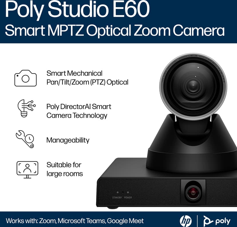 HP Poly Studio E60 Smart Camera 4K MPTZ