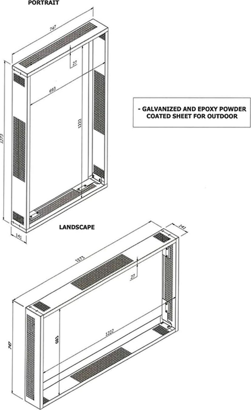 Multibrackets M Wallmount Pro OH55 A-S/DX with Frame