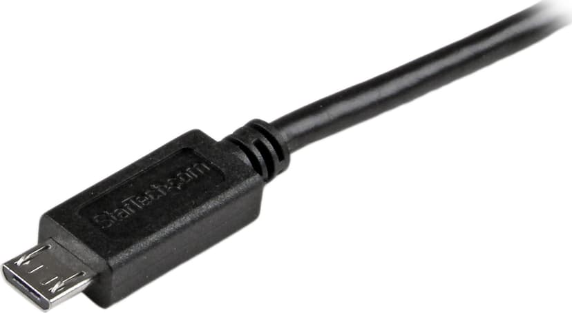 Startech Mobile Charge Sync USB to Slim Micro USB Cable for Smartphones and Tablets 1m USB-A Micro USB-B Svart