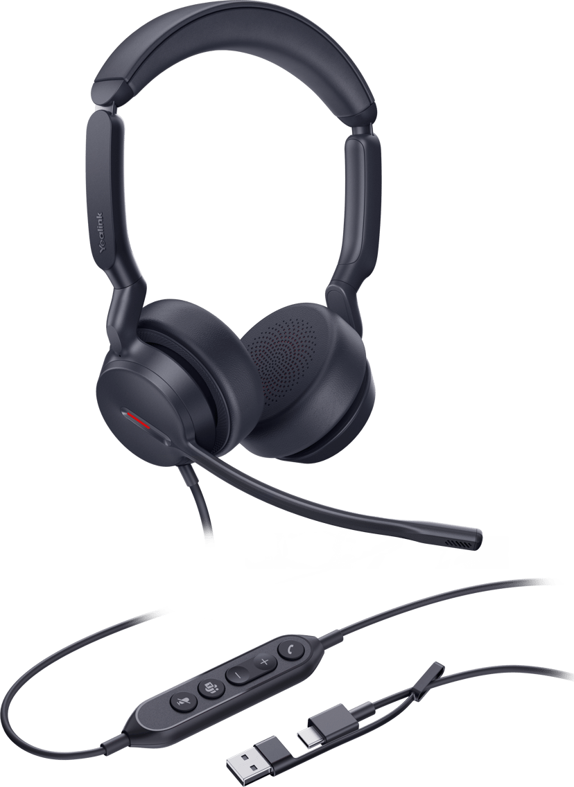 Yealink UH44 Stereo USB-A, USB-C Microsoft Teams Musta