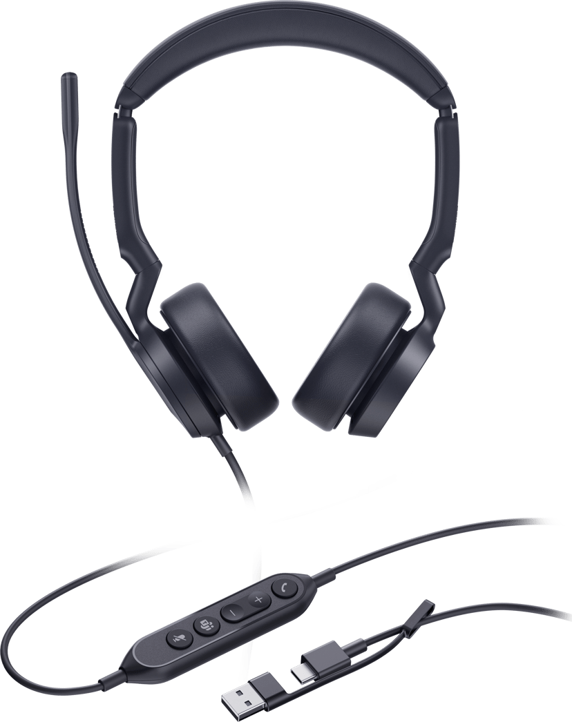 Yealink UH44 Stereo USB-A, USB-C Microsoft Teams Musta