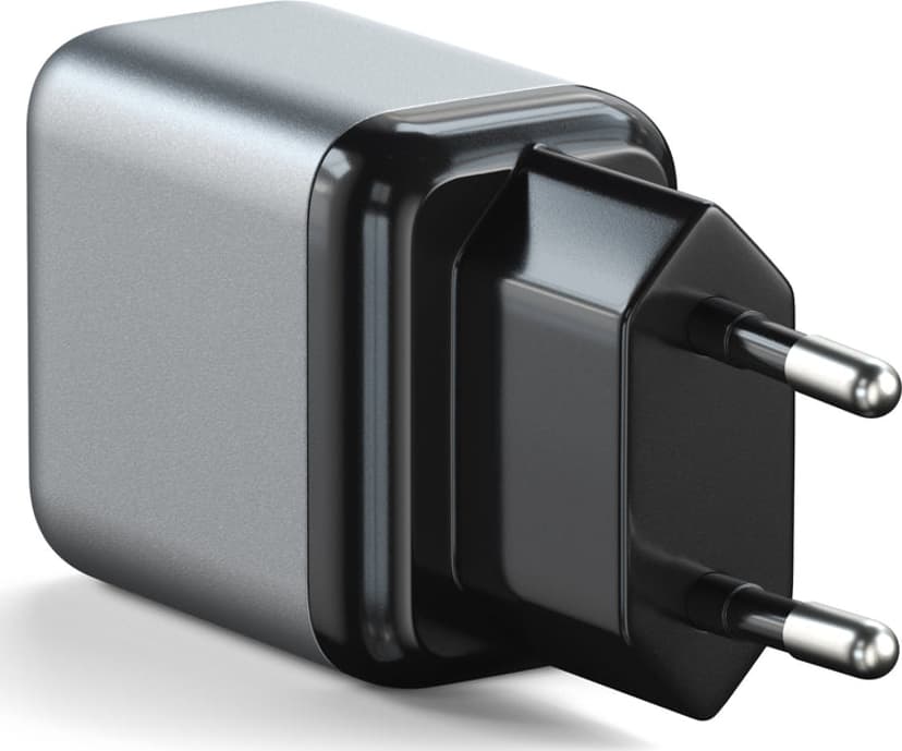Satechi ST-UC30WCM - 30W USB-C PD GaN Wall Charger Zilver, Zwart