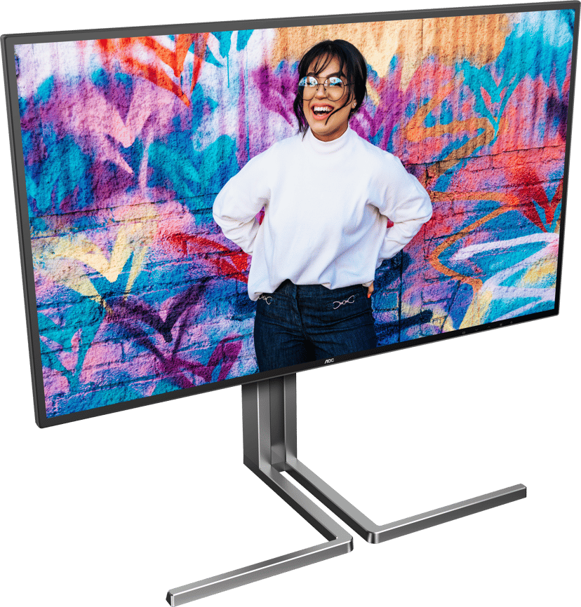 AOC U3 U27U3CV PC-skjerm 68,6 cm (27") 3840 x 2160 piksler 4K Ultra HD LCD Svart 27" 3840 × 2160pixels Nano IPS 16:9 60Hz