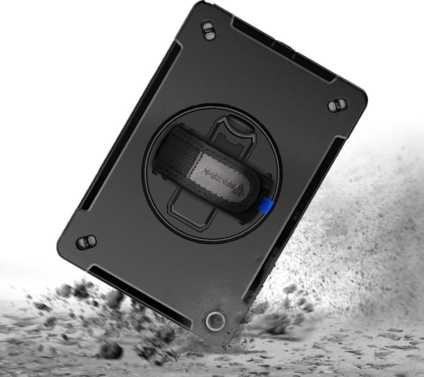 Armor-X Rainproof military grade rugged case with hand strap and kick-stand Samsung Galaxy Tab A11+ Musta
