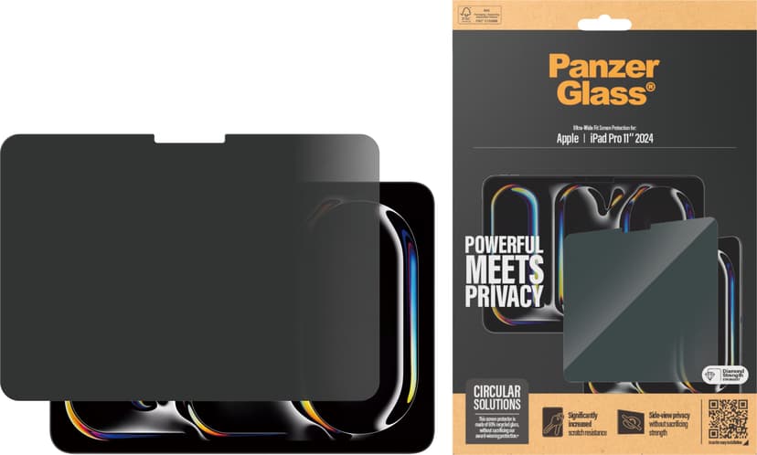 Panzerglass Erittäin Leveä Yksityisyyssuoja iPad Pro 11" (M4)), iPad Pro 11" (M5)