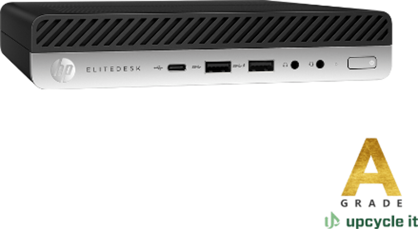 HP Pre-owned EliteDesk 800 G4 Mini (Pre-owned | Meget god stand) Intel Core i5 16GB 256GB